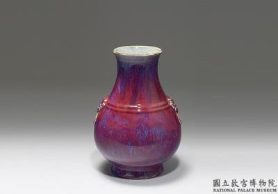 图片[2]-Vase with animal-shaped handles and linear pattern in glaze imitating Jun ware, Qing dynasty, Yongzheng reign (1723-1735)-China Archive